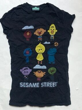 Sesame Street Black Women Colorful Character Graphic Tee